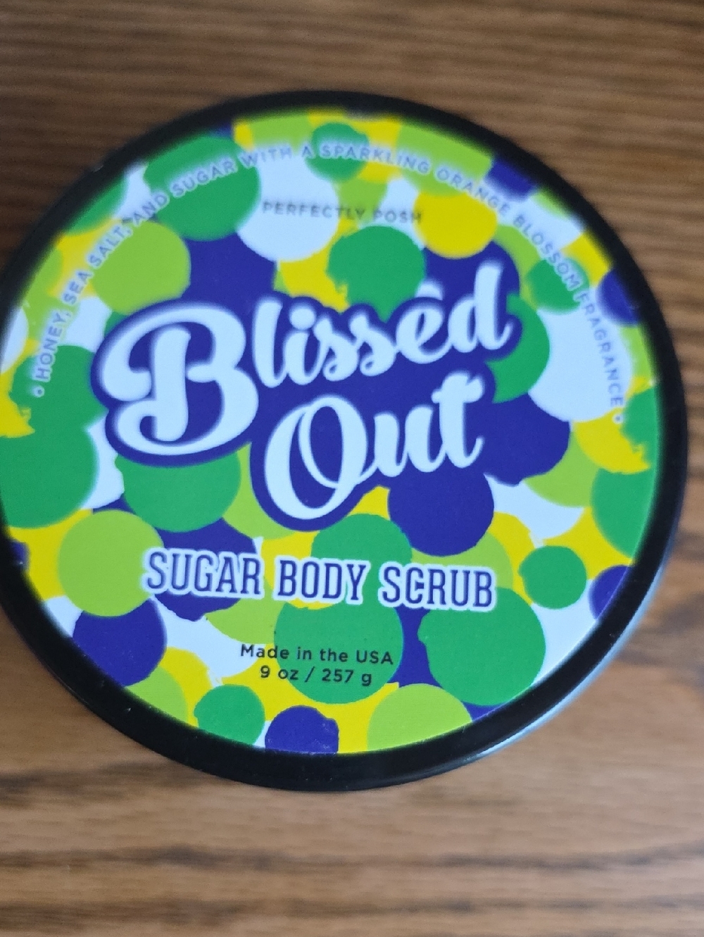 Perfectly Posh Blissed Out Sugar Body Scrub - Green/Yellow/Purple